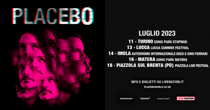 I Placebo tornano in Italia nel 2023 con cinque imperdibili date!